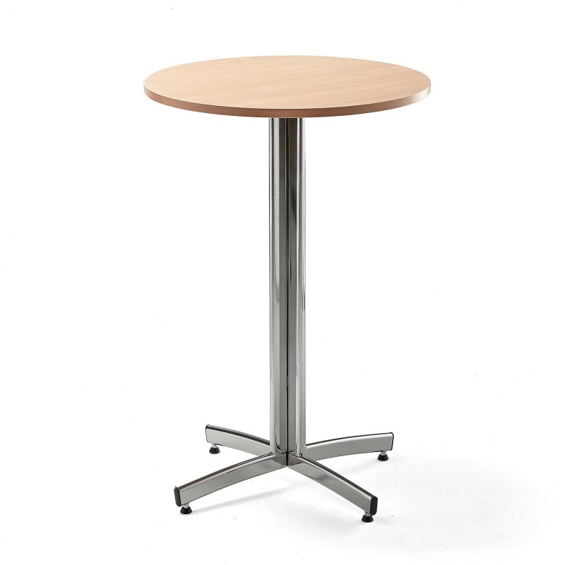 Barový stôl SANNA, Ø 700x1050 mm, buk, chróm