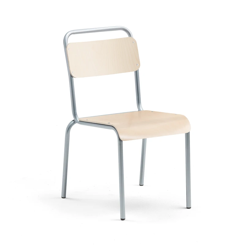 Jedálenská stolička FRISCO, hliníkový rám, brezový laminát