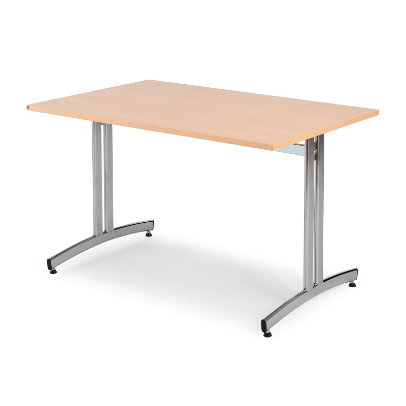 Jedálenský stôl SANNA, 1200x800 mm, buk / chróm