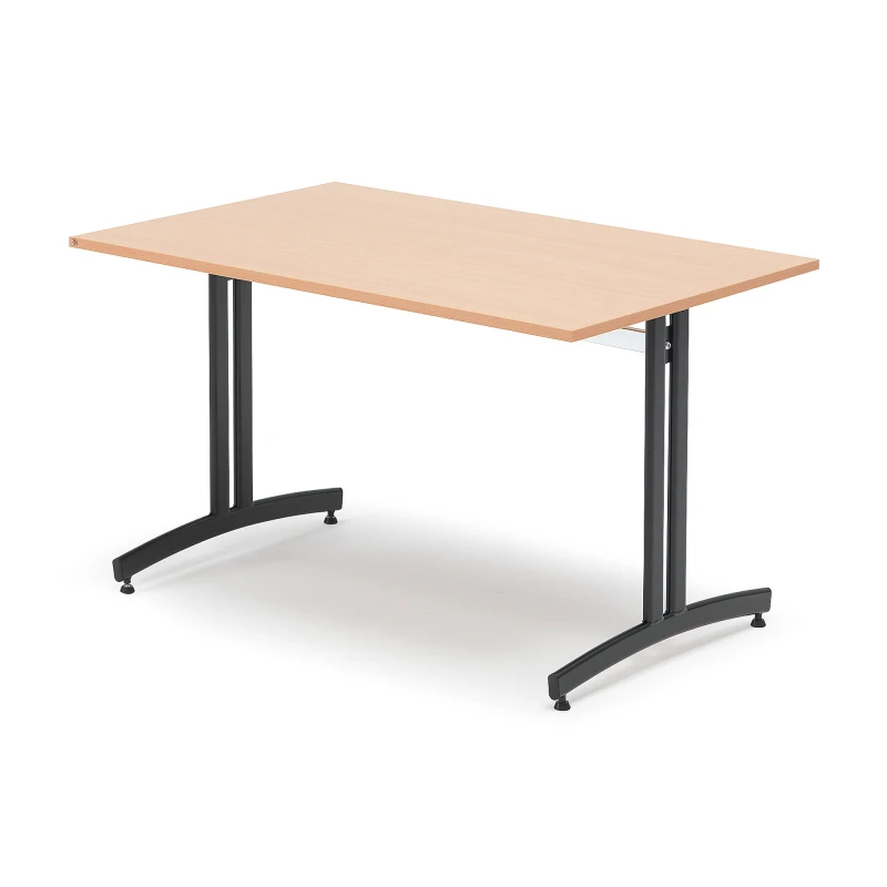 Jedálenský stôl SANNA, 1200x800 mm, buk / čierna