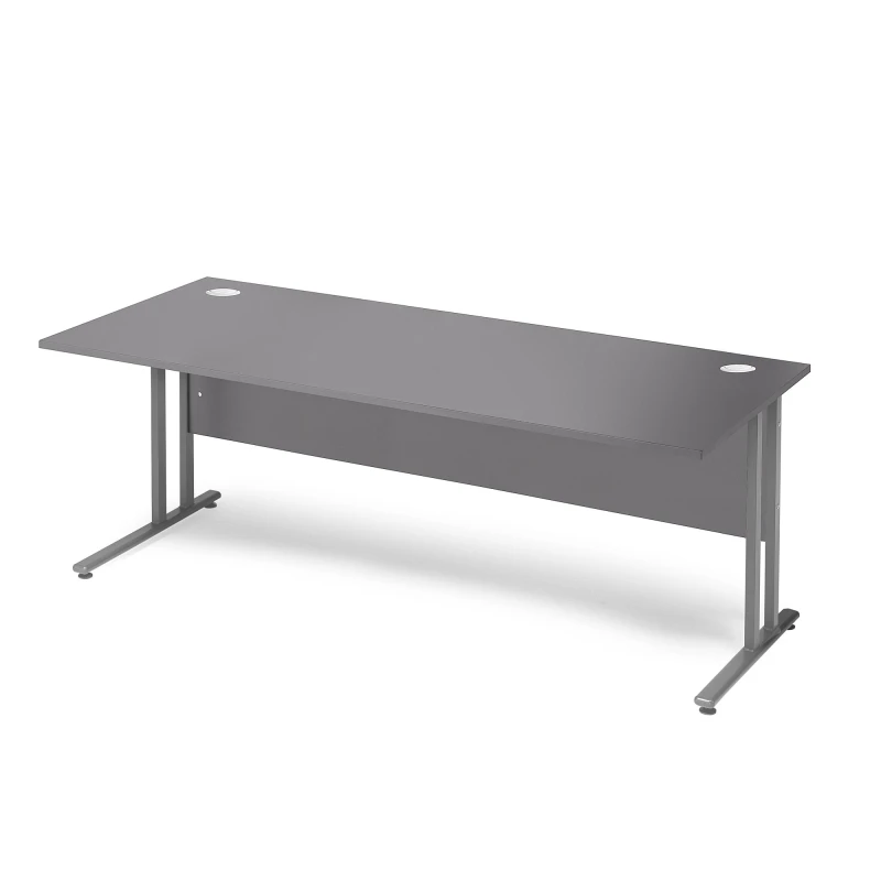 Kancelársky pracovný stôl FLEXUS, rovný, 1800x800 mm, šedá