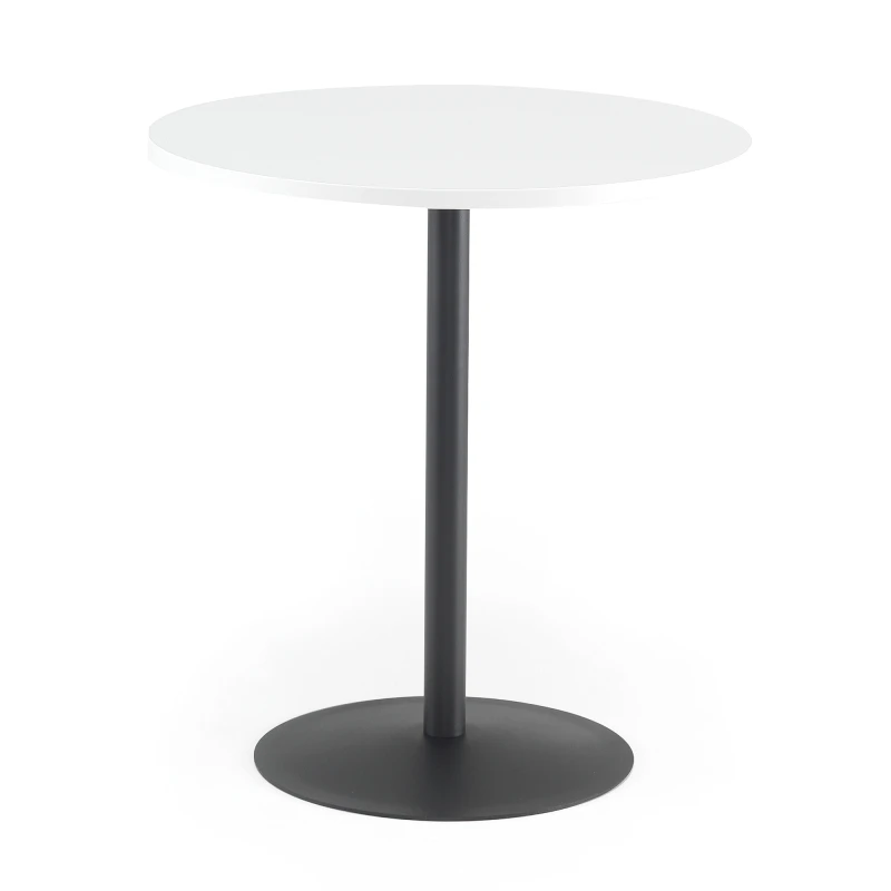 Kaviarenský stôl ASTRID, Ø 700 x V 735 mm, biela / čierna
