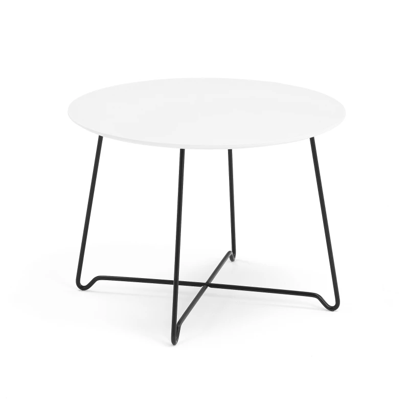 Kaviarenský stolík IRIS, výška 510 mm, čierna / biela