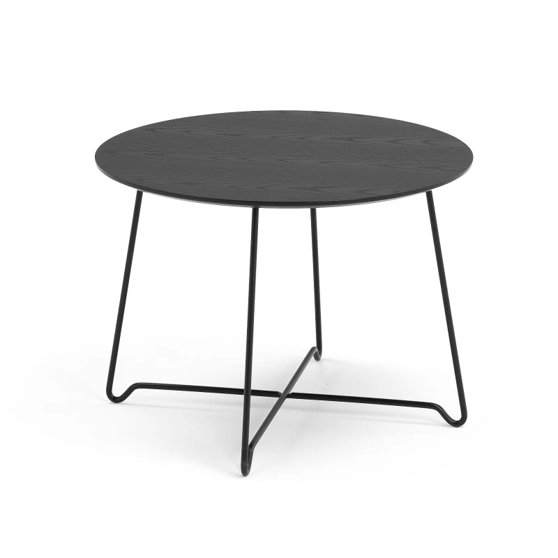 Kaviarenský stolík IRIS, výška 510 mm, čierna / čierna