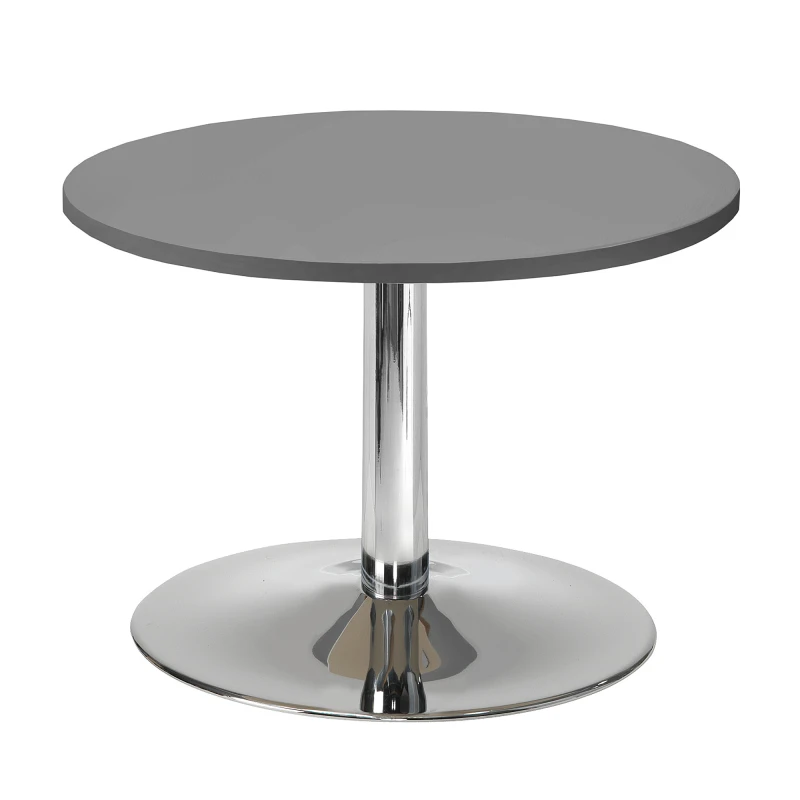 Konferenčný stolík MONTY, Ø700 mm, šedá / chróm