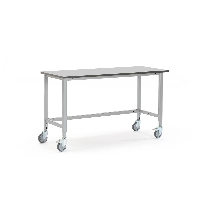 Mobilný dielenský stôl MOTION, manuálne nastaviteľný, 1500x600 mm