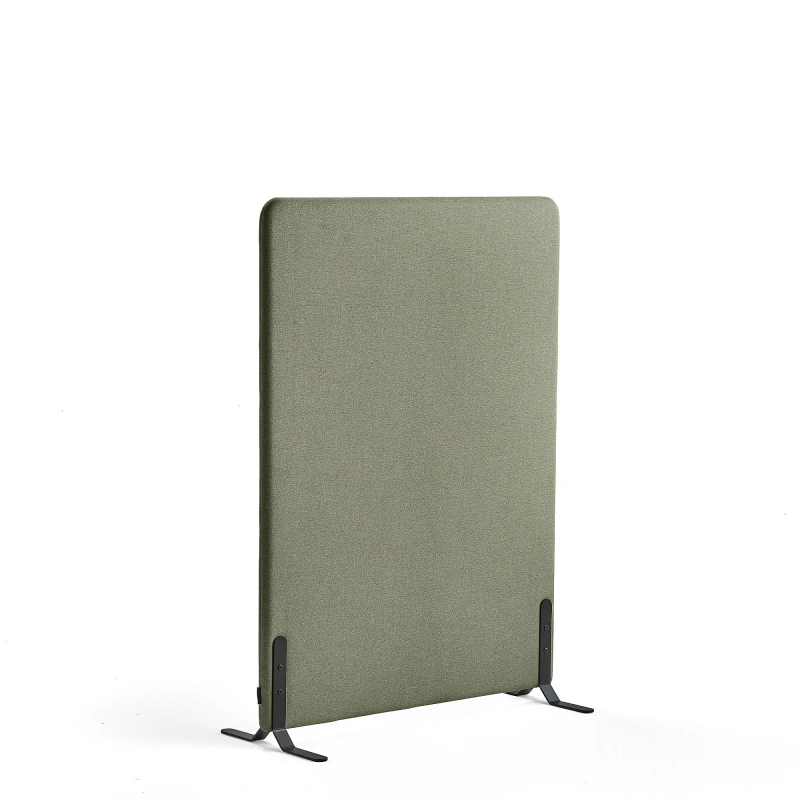 Paraván ZONE, 1360x1000x46 mm, látka Rivet, čierne nožičky, zelenomodrá