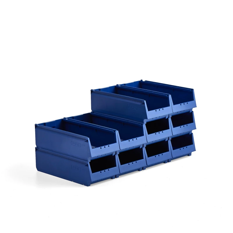 Plastové boxy AJ 9000, séria-69, 500x230x150 mm, 10 ks, modrá
