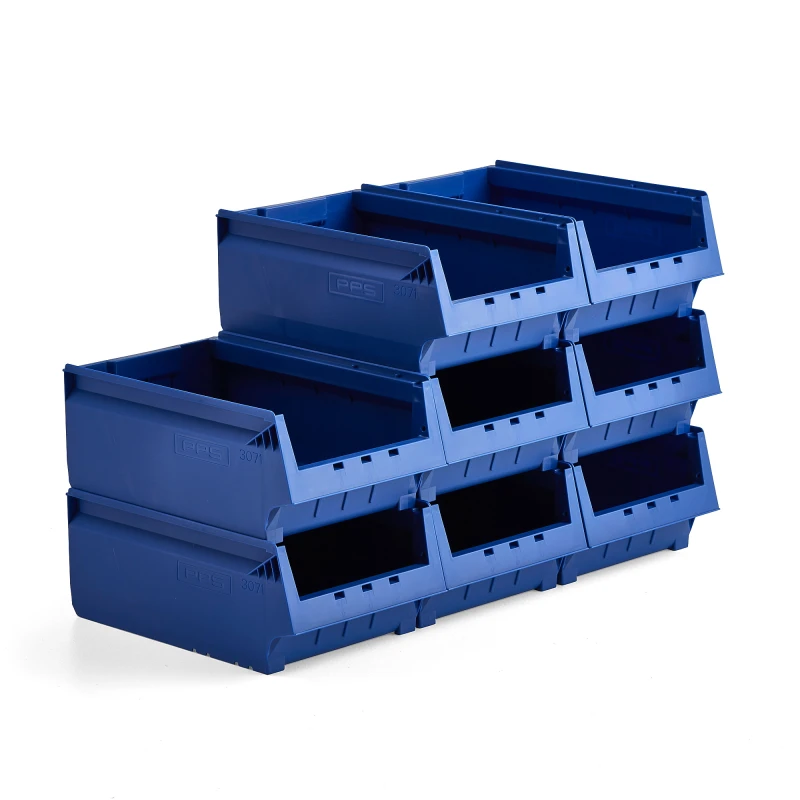 Plastové boxy AJ 9000, séria-71, 500x310x200 mm, 8 ks, modrá