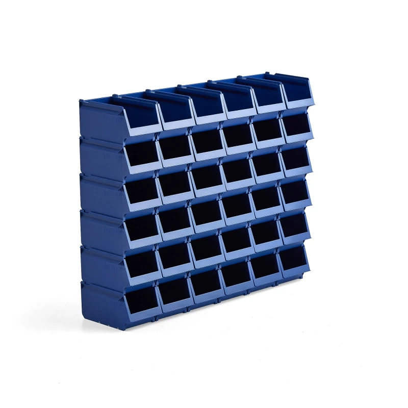 Plastové boxy AJ 9000, séria-74, 250x148x130 mm, 36 ks, modrá