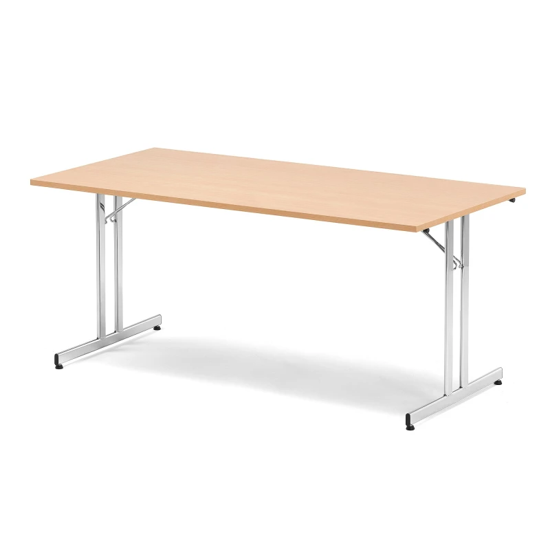 Skladací rokovací stôl EMILY, 1800x800 mm, bukový laminát/chróm