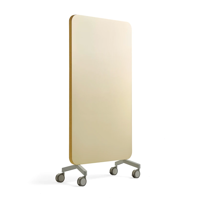 Sklenená magnetická tabuľa s akustickým panelom MARY, 1000x1960 mm, žltá
