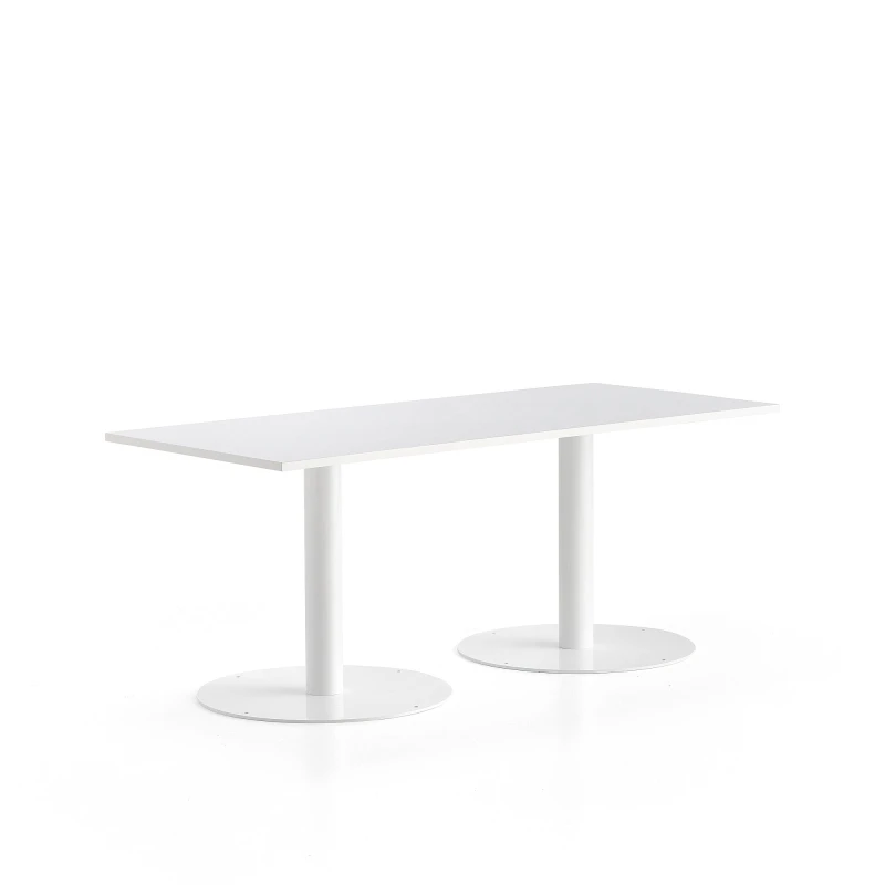 Stôl ALVA, 1800x800x720 mm, biela, biela