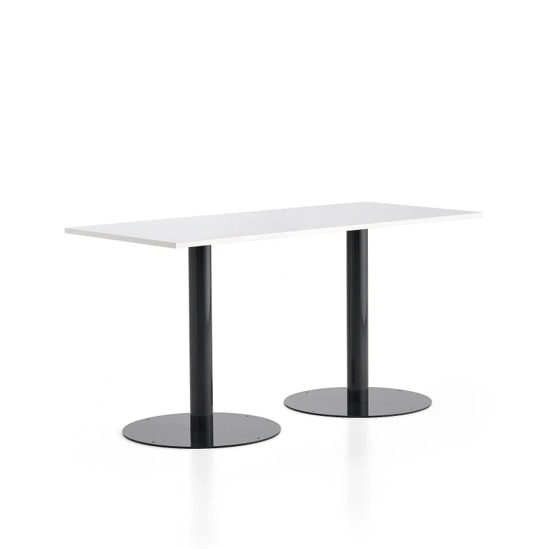 Stôl ALVA, 1800x800x900 mm, antracit, biela