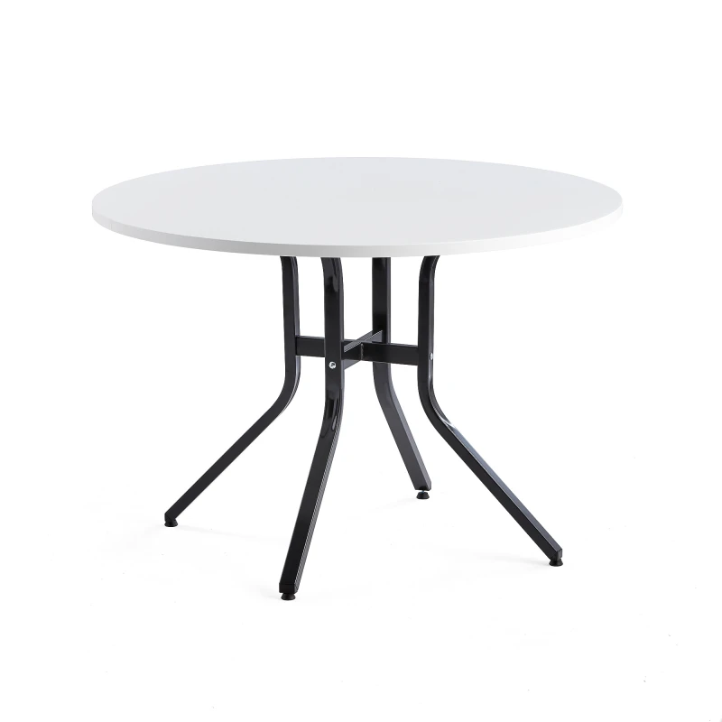 Stôl VARIOUS, Ø1100x740 mm, čierna, biela