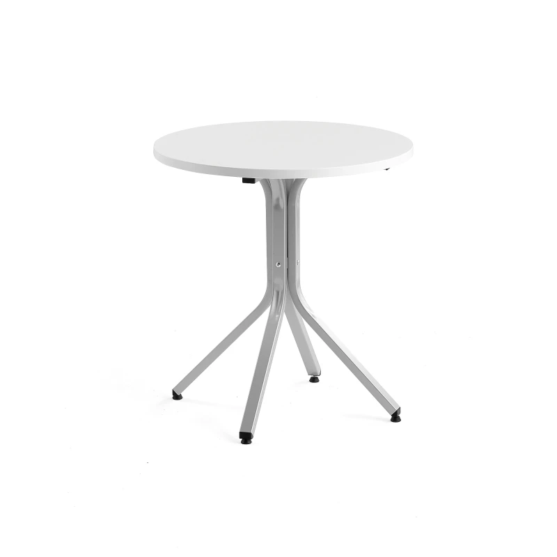 Stôl VARIOUS, Ø700x740 mm, strieborná, biela