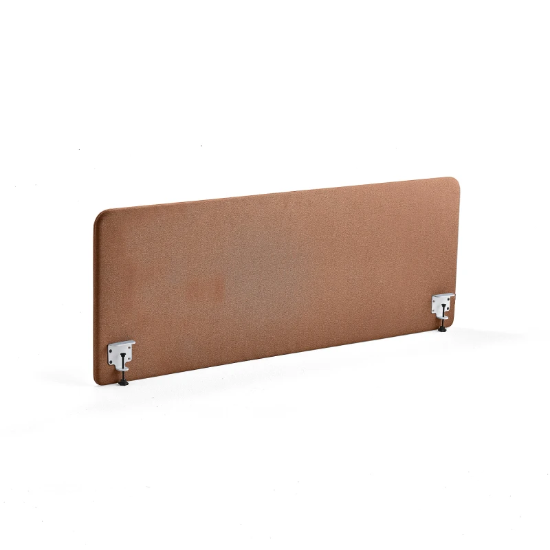 Stolový paraván ZONE, biele svorky, 1800x650x36 mm, látka Rivet, medená